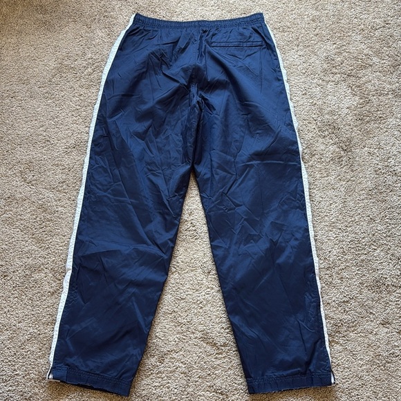 Vintage Nike 90s Navy White Stripe Track Straight Leg Pants - Picture 6 of 9